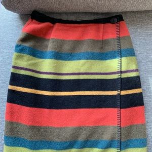 Ann Taylor vintage wool blend wrap mini skirt